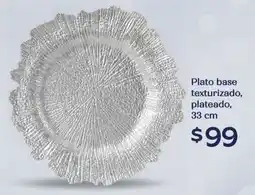 Soriana Híper Plato base texturizado, plateado oferta