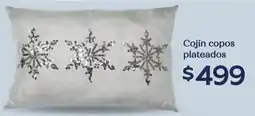 Soriana Híper Cojín copos plateados oferta