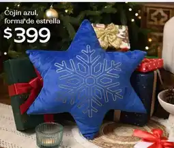 Soriana Híper Cojín azul, forma de estrella oferta