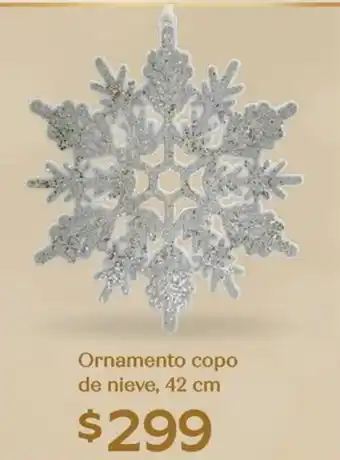 Soriana Híper Ornamento copo de nieve oferta