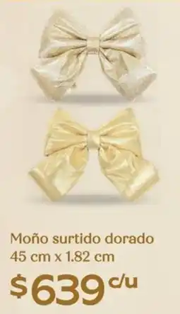 Soriana Híper Moño surtido dorado oferta
