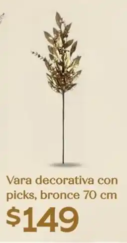 Soriana Híper Vara decorativa con picks, bronce oferta
