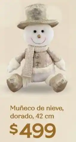 Soriana Híper Muñeco de nieve, dorado oferta