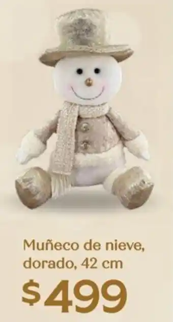 Soriana Híper Muñeco de nieve, dorado oferta