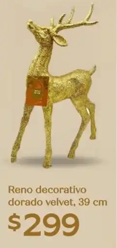 Soriana Híper Reno decorativo dorado velvet oferta