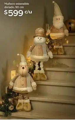 Soriana Híper Muñeco extensible dorado oferta