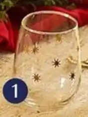 Soriana Híper Vaso de vidrio estrellas doradas oferta