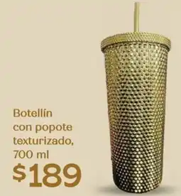 Soriana Híper Botellín con popote texturizado oferta
