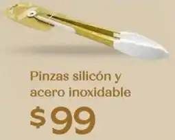 Soriana Híper Pinzas silicón y acero inoxidable oferta