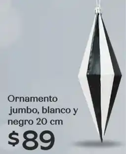 Soriana Híper Ornamento jumbo, blanco y negro oferta