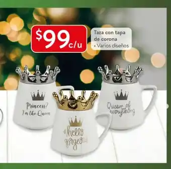 Walmart Taza con tapa de corona oferta