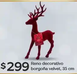 Soriana Híper Reno decorativo borgoña velvet oferta