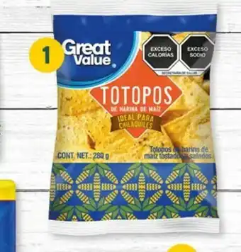Walmart Totopos Great Value 280g oferta
