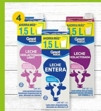 Walmart Variedad de leche Great Value 1.5L oferta