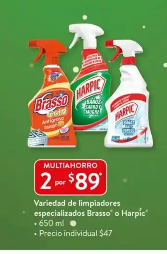 Variedad de limpiadores especializados Brasso o Harpic 650ml
