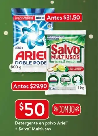 Walmart Detergente en polvo Ariel + Salvo Multiusos oferta