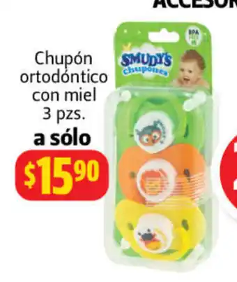 Farmacias Guadalajara Chupom ortodontco con miel 3 pzs oferta