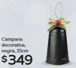 Soriana Híper Campana decorativa, negra oferta