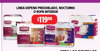 Farmacias Guadalajara Linea Depend Predoblado, Nocturno o Ropa Interior oferta