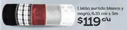 Soriana Híper Listón surtido blanco y negro oferta