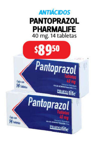 Farmacias Guadalajara Pantoprazol pharmalife 40mg 14 tabletas oferta