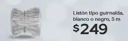 Soriana Híper Listón tipo guirnalda, blanco o negro oferta