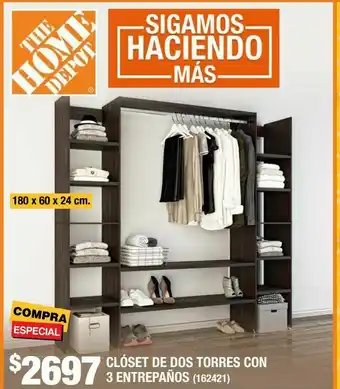 Closet 2 torres 3 maleteros color expresso