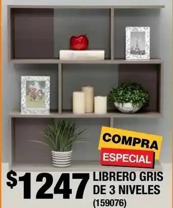 Librero 3 niveles de melamina