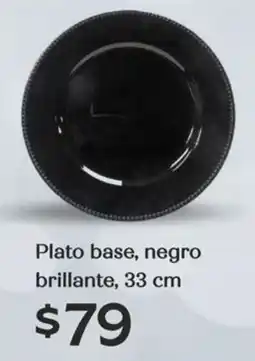 Soriana Híper Plato base, negro brillante oferta