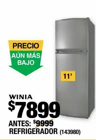 Refrigerador top mount winia