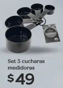 Soriana Híper Set 5 cucharas medidoras oferta