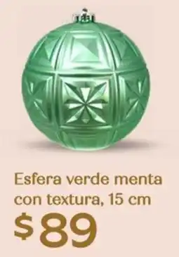 Soriana Híper Esfera verde menta con textura oferta