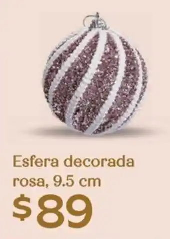 Soriana Híper Esfera decorada rosa oferta