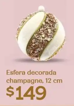 Soriana Híper Esfera decorada champagne oferta