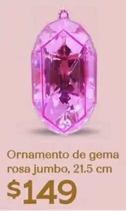 Soriana Híper Ornamento de gema rosa jumbo oferta