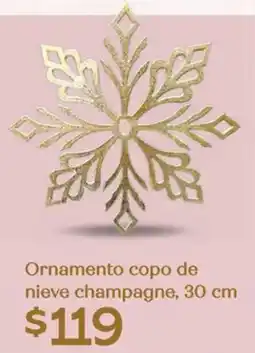 Soriana Híper Ornamento copo de nieve champagne oferta
