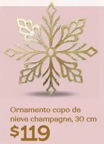 Soriana Híper Ornamento copo de nieve champagne oferta