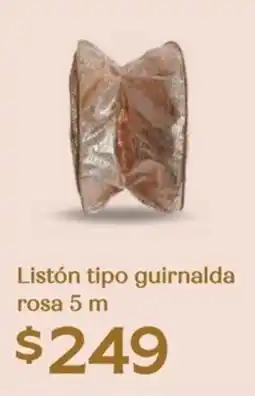 Soriana Híper Listón tipo guirnalda rosa oferta