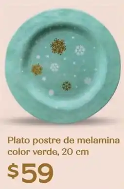 Soriana Híper Plato postre de melamina color verde oferta