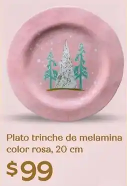 Soriana Híper Plato trinche de melamina color rosa oferta