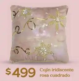 Soriana Híper Cojín iridiscente rosa cuadrado oferta