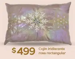 Soriana Híper Cojín iridiscente rosa rectangular oferta
