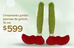 Soriana Híper Ornamento jumbo piernas de grinch oferta