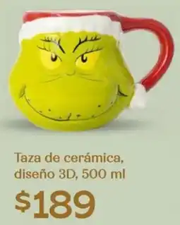 Soriana Híper 3D taza de cerámica, diseño oferta