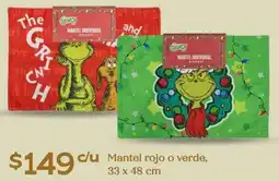 Soriana Híper Mantel rojo o verde oferta