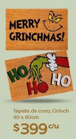 Soriana Híper Tapete de coco, grinch oferta