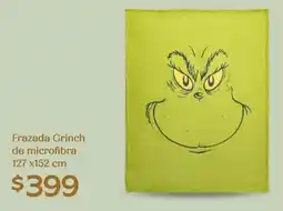 Soriana Híper Frazada grinch de microfibra oferta