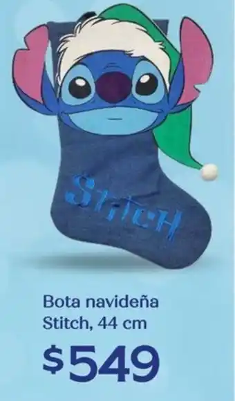 Soriana Híper Bota navideña stitch oferta
