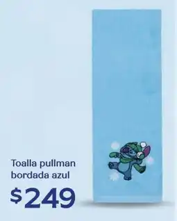 Soriana Híper Toalla pullman bordada azul oferta