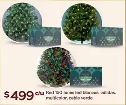 Soriana Híper Red 150 luces led blancas, cálidas, multicolor, cable verde oferta